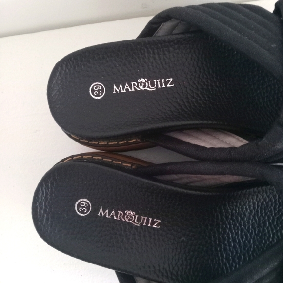 Marquiiz Nasty Gal Cross Your Heart Platform Slide Sandals Y2K Chunky Shoes - Picture 5 of 6